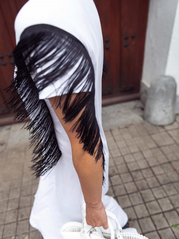 ▷ Comprar Vestido Largo Sororidad Blanco Aire Retro | Sopotey Woman. 2