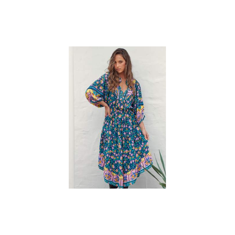 ▷ Vestido Star Sapphire Jasmine Midi Jaase| Sopotey