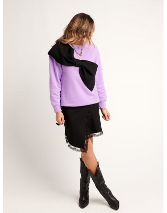 Sudadera Lazo Lila Aire Retro