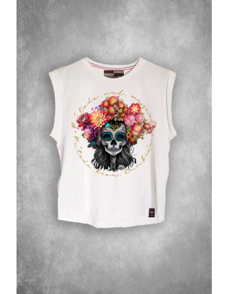 Camiseta LASAL Catrina Blanca