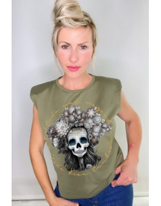 Camiseta LASAL Catrina G Kaki