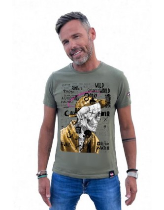 Camiseta Chico LASAL Rap Kaki