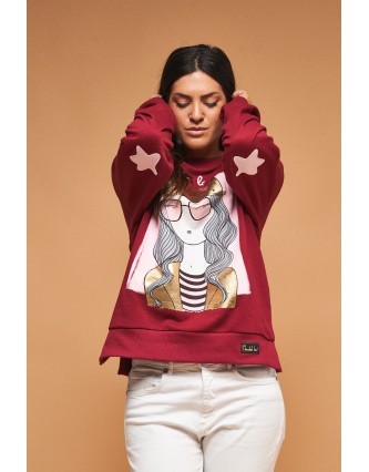 Sudadera Anabel Lee Burgundy