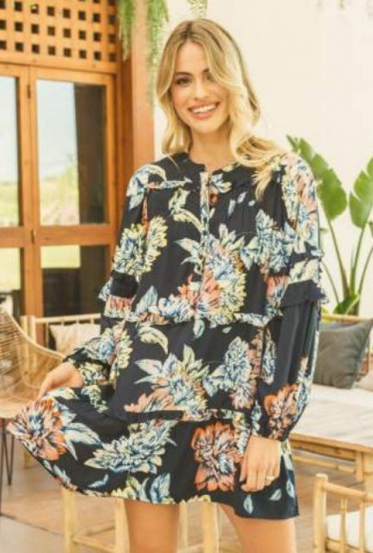 ▷ Vestido Midnight Bloom Navy Monroe Jaase| Sopotey 2