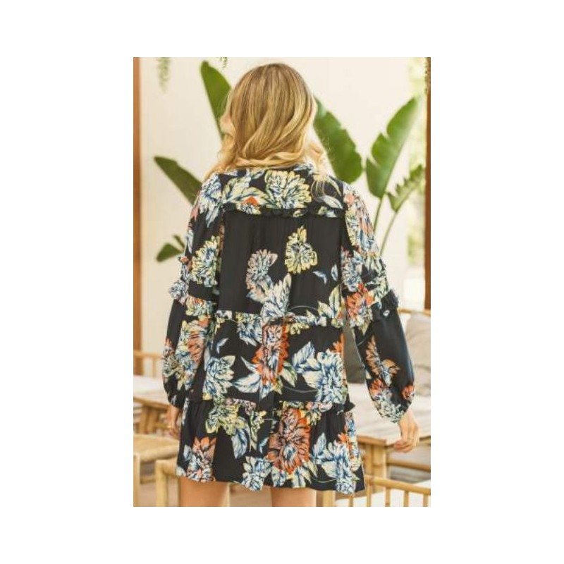 ▷ Vestido Midnight Bloom Navy Monroe Jaase| Sopotey