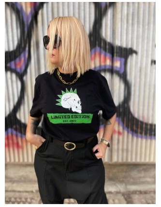 Camiseta Unisex Green Black...