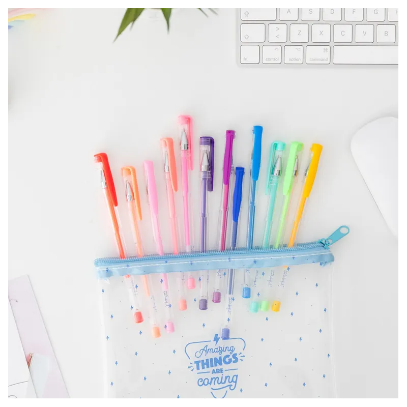 Set de 12 bolis de colores - Amazing things are coming Mr. Wonderful