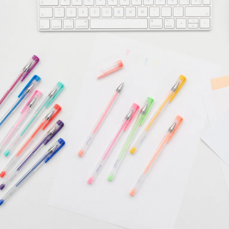 Set de 12 bolis de colores - Amazing things are coming Mr. Wonderful