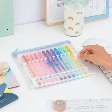 Set de 12 bolis de colores - Amazing things are coming Mr. Wonderful