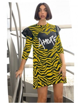 Vestido Amore Mostaza Noc...