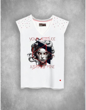 Camiseta LASAL ATTITUDE Blanco