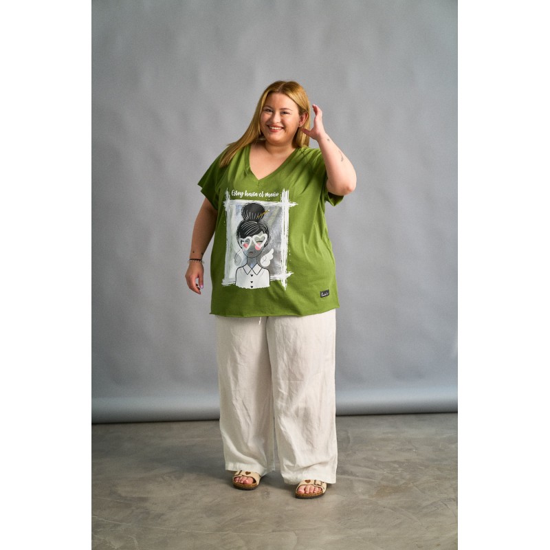 ▷ Camiseta Anabel Lee Moño Verde