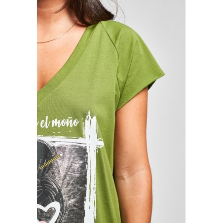 ▷ Camiseta Anabel Lee Moño Verde