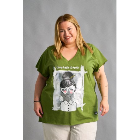 ▷ Camiseta Anabel Lee Moño Verde