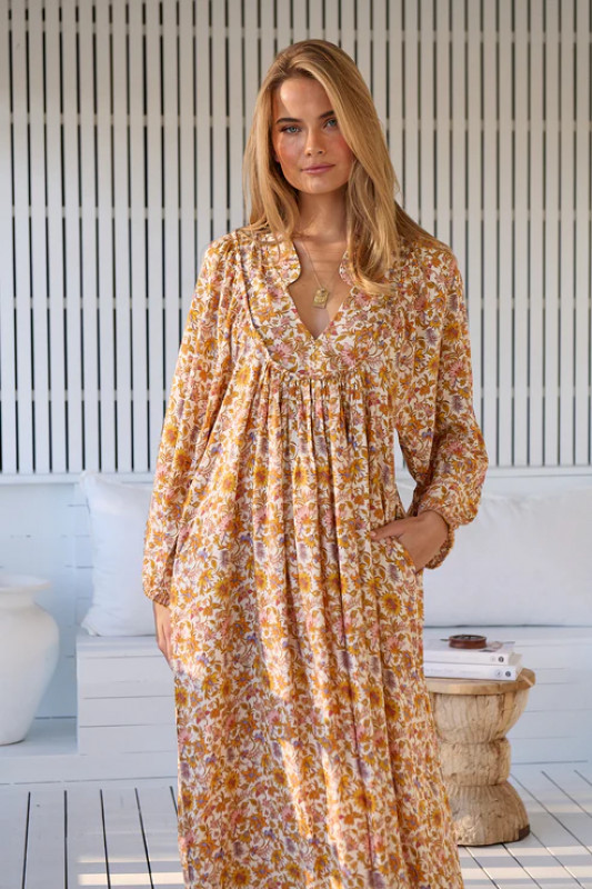 ▷ Vestido Solara Boheme Long Sleeve Midi Jaase| Sopotey 2