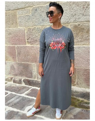 Vestido Rosas Mad Influence