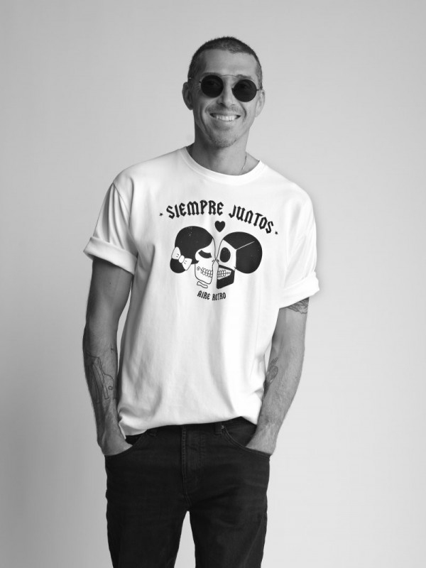 ▷ Camiseta Unisex Siempre Juntos Blanca Aire Retro| Sopotey 2