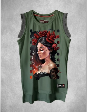 Camiseta LASAL Bellezza Kaki