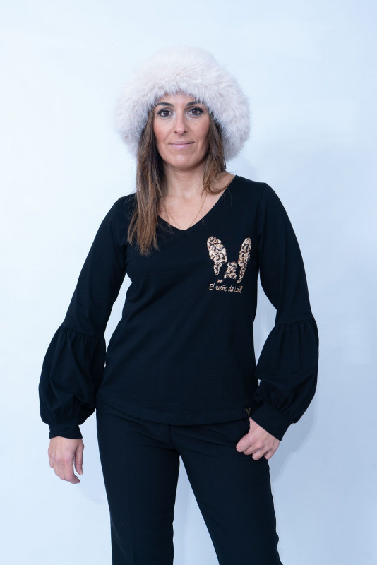 Camiseta El Sueño de Lola Print Black – Sopotey Woman. 2