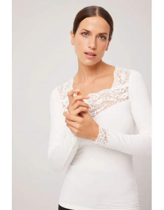 Camiseta térmica encaje...