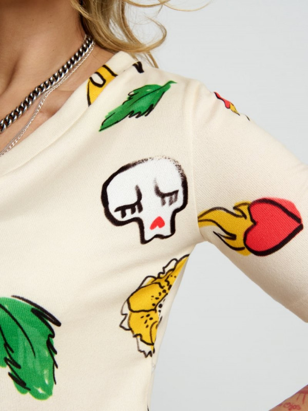 ▷ Camiseta Pico Floral Aire Retro | Sopotey 2