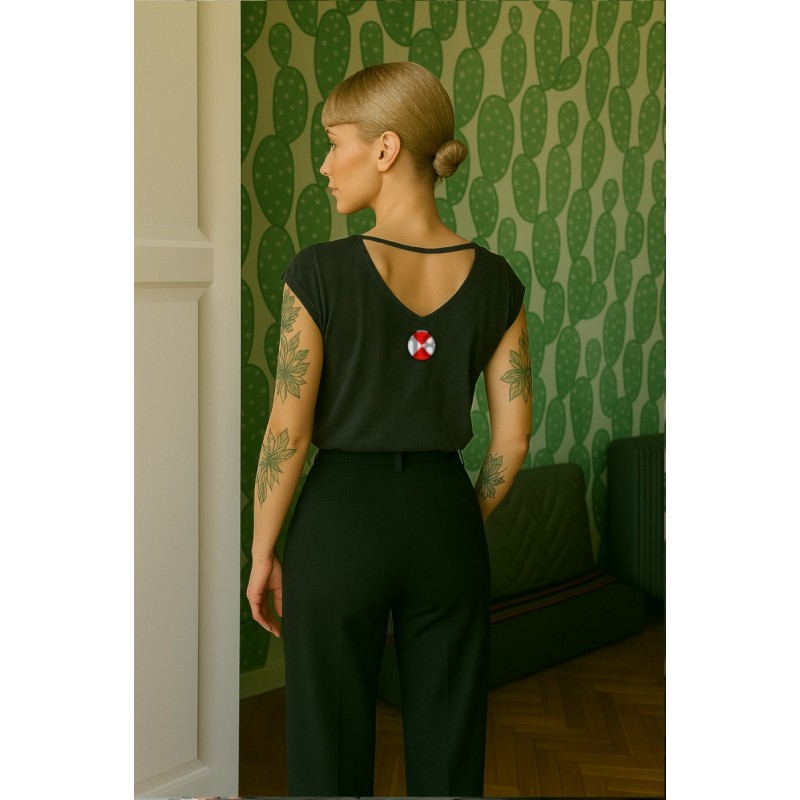 ▷ Camiseta LASAL Rabbit Negro Desgastado