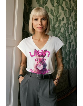 Camiseta LASAL Rabbit Blanco