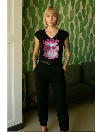 Camiseta LASAL Cat Negro