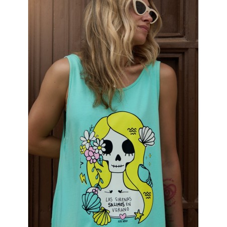 ▷ Comprar vestido Skater Sirena Turquesa Aire Retro | Sopotey Woman.