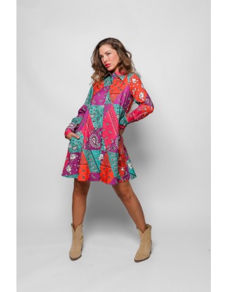 Vestido Corto Camisero...