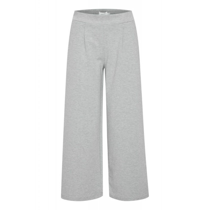 Pantalon Kate Ancho Tobillero Grey Melange ICHI