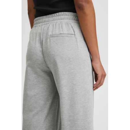 Pantalon Kate Ancho Tobillero Grey Melange ICHI