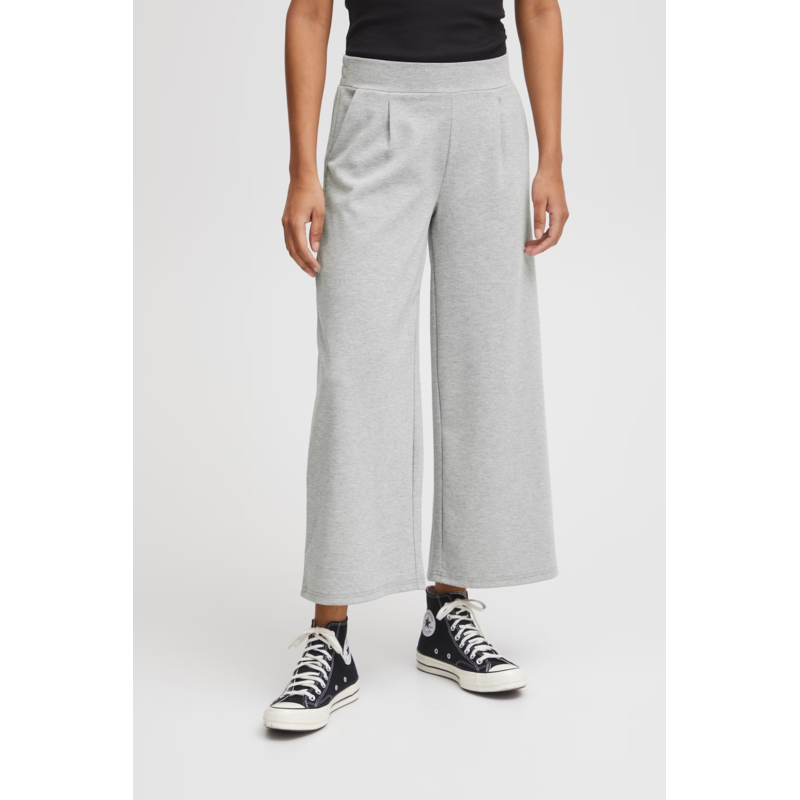 Pantalon Kate Ancho Tobillero Grey Melange ICHI