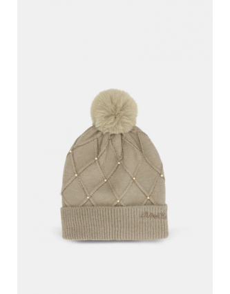 Gorro de Punto Beige con...