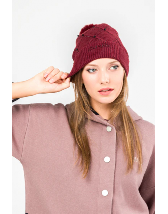 Gorro de Punto Burdeos Anekke