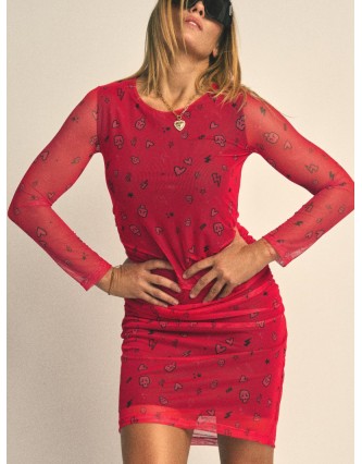 Vestido Rojo Sara Aire Retro