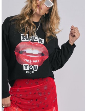 Sudadera Labios Rock You...