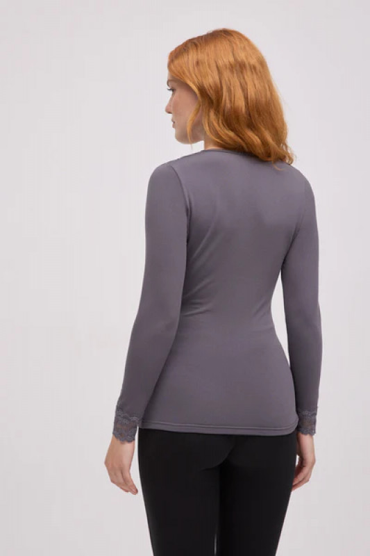 Camiseta térmica cuello pico encaje Graphite 2
