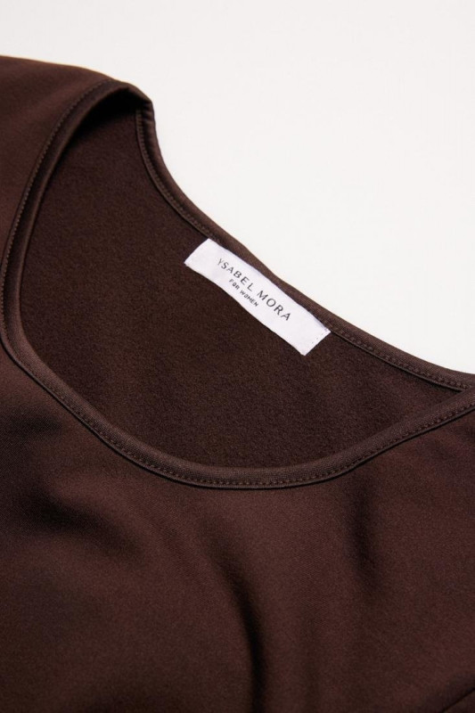 Camiseta interior térmica manga larga marrón 2