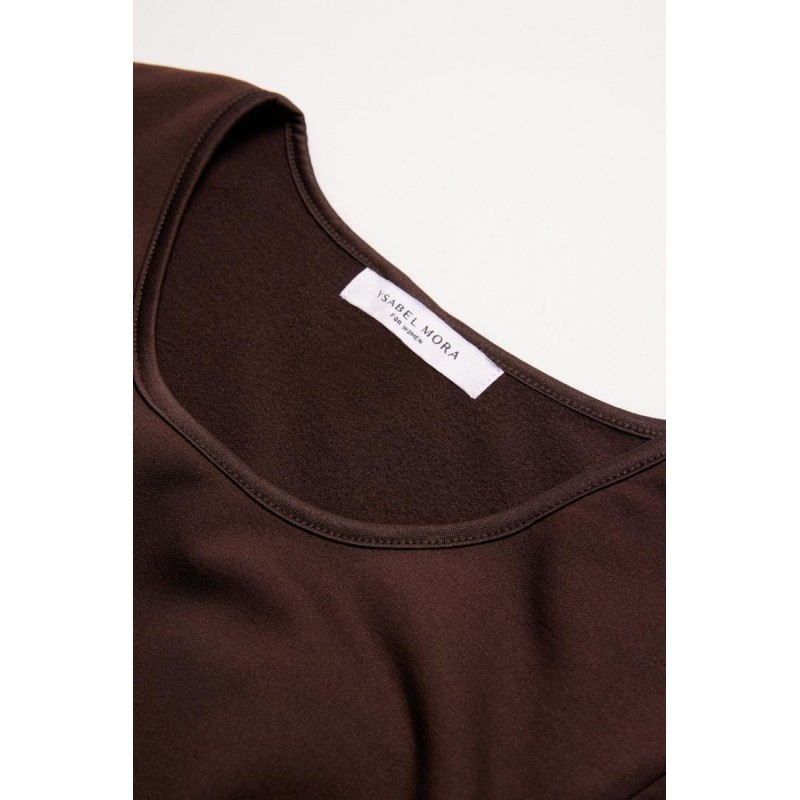Camiseta interior térmica manga larga marrón