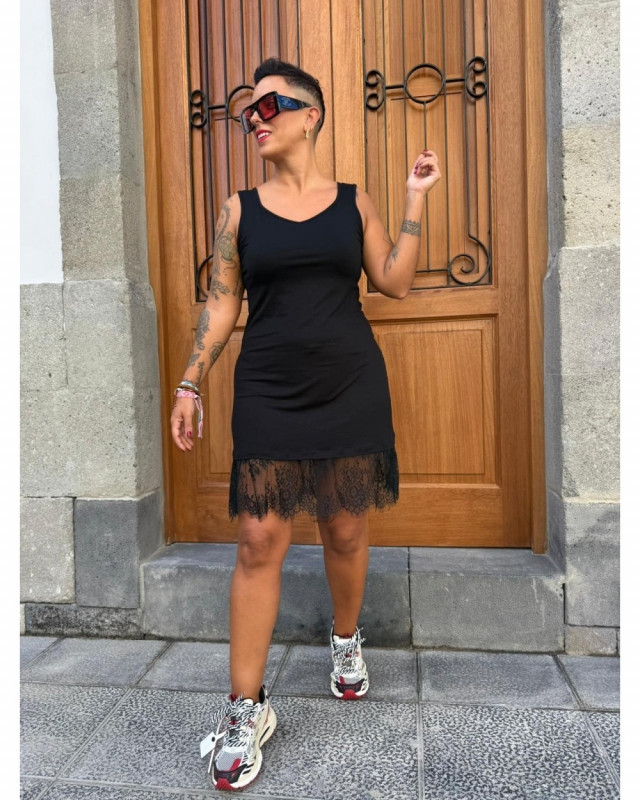 ▷ Vestido Lencero Corto Viscosa Mad Influence| Sopotey 2