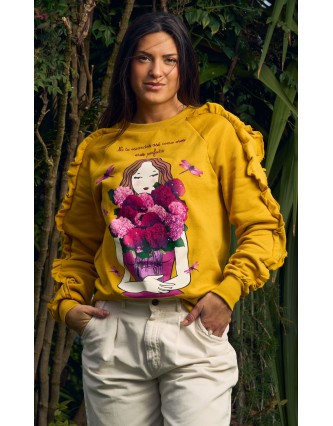Sudadera Hortensias Anabel Lee