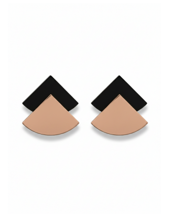 Triangulo dobre negro + oro...