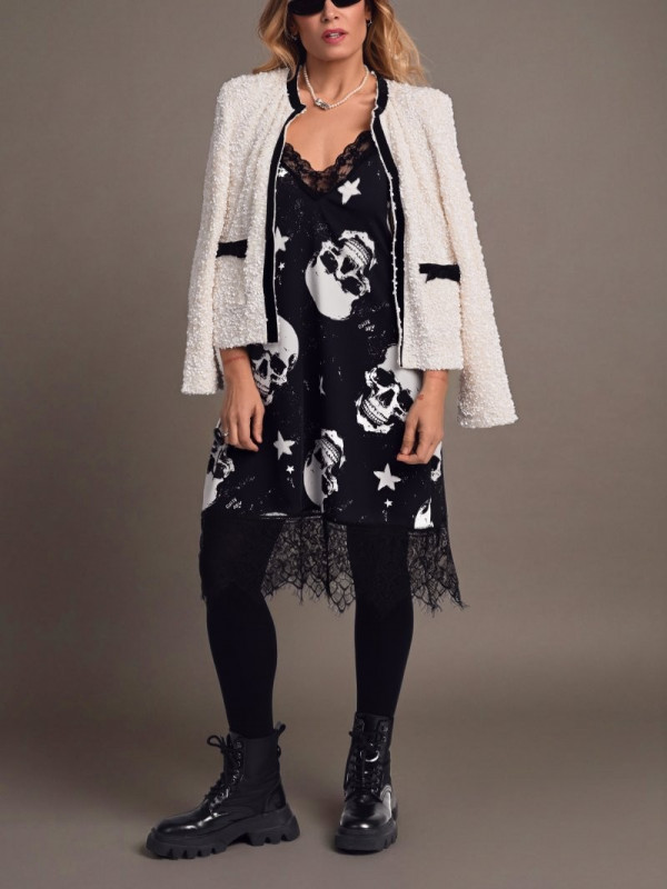 ▷ Comprar Vestido Lencero Calavera Maxi Aire Retro | Sopotey Woman. 2
