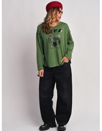 Camiseta Verde Jefa Aire Retro