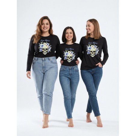 ▷ Camiseta Lady Violet Negra Aire Retro | Sopotey