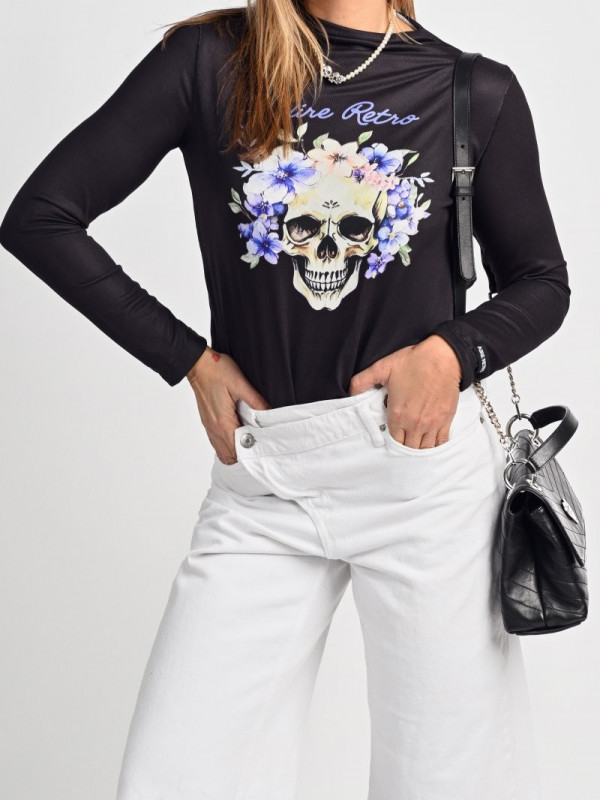 ▷ Camiseta Lady Violet Negra Aire Retro | Sopotey 2