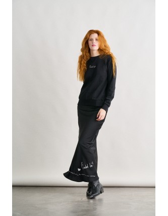 Falda Satinada Negra Anabel...