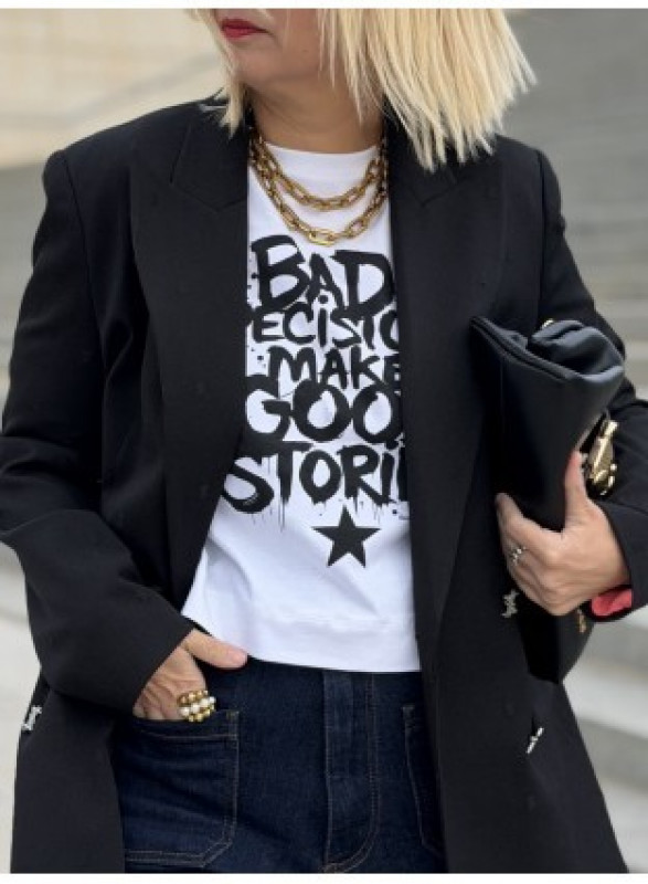 ▷  Camiseta Bad Decisions Blanca Noc the Brand| Sopotey 2