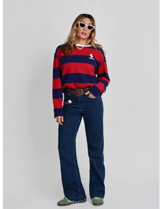 Jersey Rayas Calavera Flor...